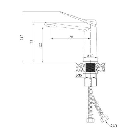 Смеситель Esko SHA26 на раковину хром