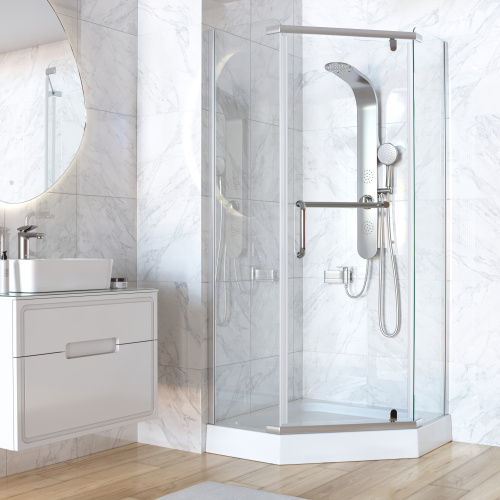 Душевой уголок Taliente TA-10103-1CP 100х100 стекло прозрачное 6 мм - фото 3