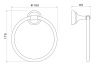 Полотенцедержатель Aquatek КЛАССИК AQ4512PG