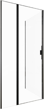 Душевой уголок Allen Brau Priority 3.31030.BBA + 3.31042.BBA 100х80 стекло прозрачное профиль черный без поддона