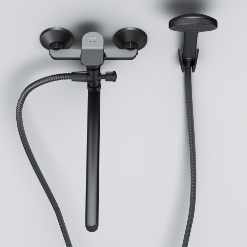 Смеситель для ванны и душа Am.Pm Gem F90A90122 настенный черный без термостата - фото 5