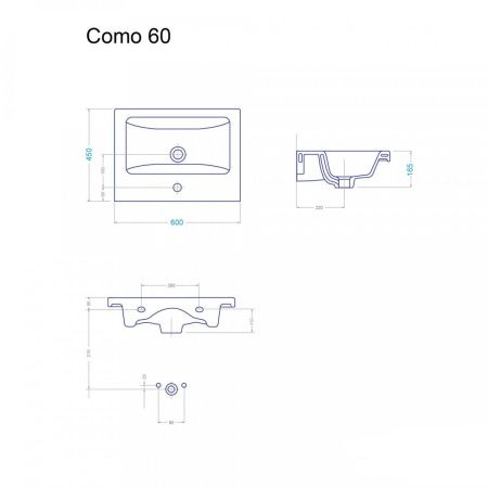Тумба с раковиной Alavann Anna ALV1164000 60х50 подвесная цвет черный