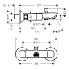 Смеситель для ванны и душа Hansgrohe Logis 71243000 настенный хром