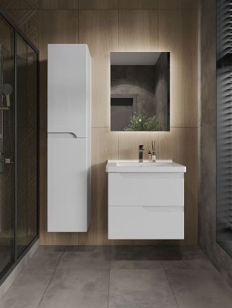 Тумба с раковиной Orange TOPLINE-Milano TP-M65-02+RA 60х50 подвесная цвет белый