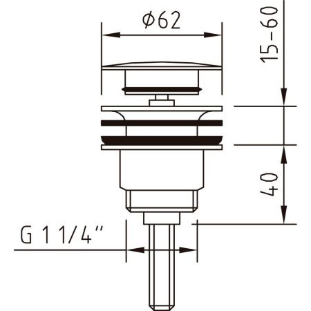 Донный клапан Clever LEO 98674/60418 хром