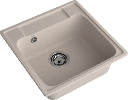 Кухонная мойка Granfest Quarz 48 песочный 48х48 цвет бежевый поверхность матовая