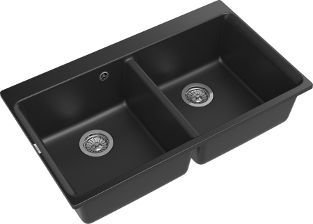 Кухонная мойка Rivelato AXEL X-90-2D antracite 85х50 цвет черный