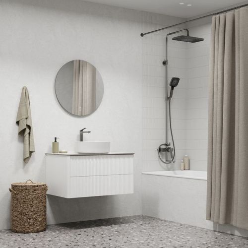 Душевая стойка IDDIS Parker PARGM3Fi06 настенная цвет графит - фото 2