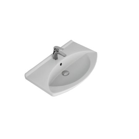 Раковина керамическая Dreja Laguna 192529 70х40 подвесная цвет белый 1 отверстие под смеситель