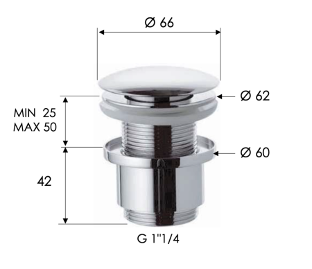 Донный клапан Remer 904CC2114DO золото