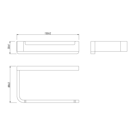 Полотенцедержатель LeMark Smooth line 9722008