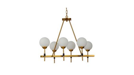 Люстра подвесная Lumina Deco Aldono (Алдоно) LDP 7004-6 MD+BK
