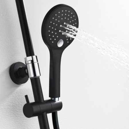 Душевая стойка WasserKRAFT Elbe 7400 A17401 настенная цвет черный