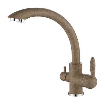 Смеситель для кухни Paulmark ESSEN Es213001-302 на раковину песочный без термостата