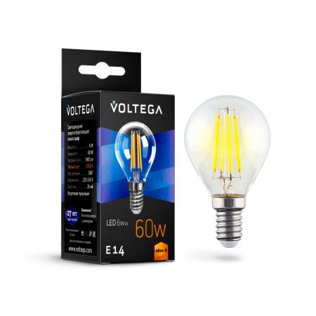 Лампа светодиодная Voltega Globe 6W (Шар E14 6Вт) 7021
