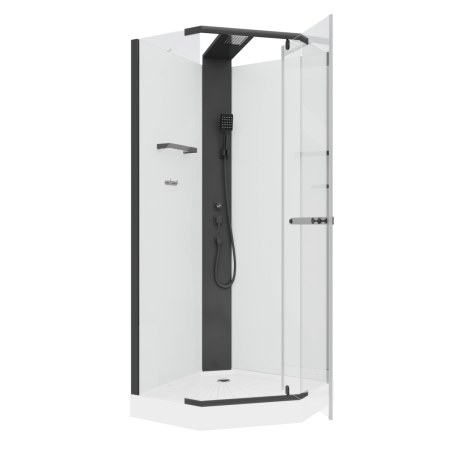 Душевая кабина Cerutti SPA CHIKA901B 90х90 пятиугольная без крыши ориентация универсальная
