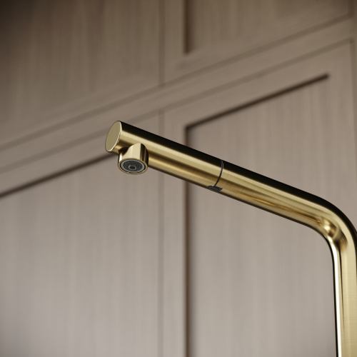 Смеситель для кухни Sancos Spin SC4015BG на мойку золото - фото 5