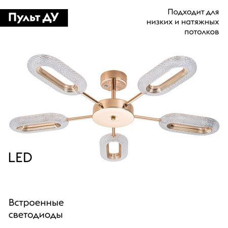 Люстра потолочная Arte Lamp Ovale (Овале) A2489PL-5GO