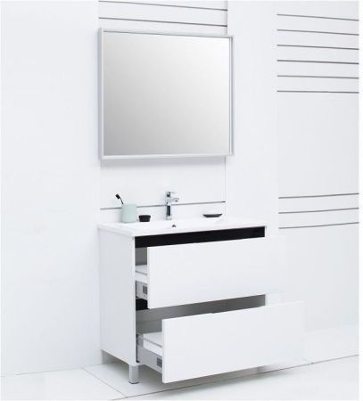 Зеркало с подсветкой De Aqua Алюминиум AL604090S 90х80 подвесное