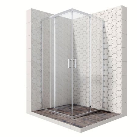 Душевой уголок Ambassador Kingston 14011103 100х100 стекло прозрачное профиль хром без поддона