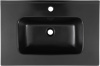 Раковина керамическая Aquanet Flat 00329254 71х47 полувстраиваемая цвет черный 1 отверстие под смеситель