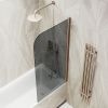 Душевая шторка на ванну Maybah Glass MGV-623-2 80х140 стекло тонированное профиль бронза ориентация универсальная