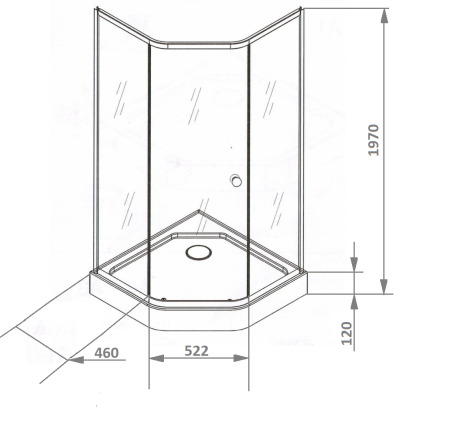 Душевой уголок Parly ZEР91FR 90х90 стекло матовое профиль белый с поддоном