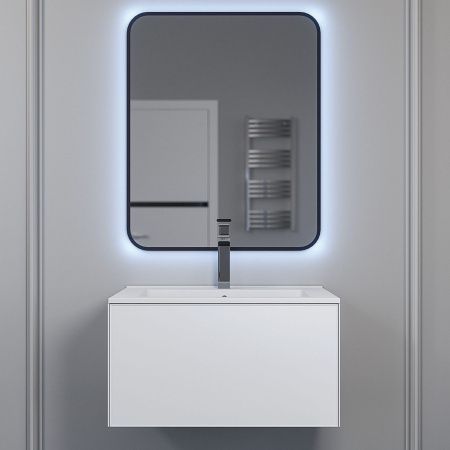 Тумба под раковину Uperwood Parma Premium 3930205460 70х50 подвесная цвет белый