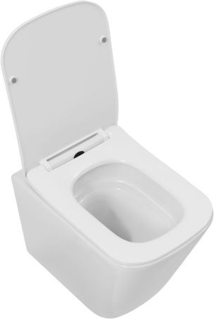 Унитаз подвесной Logan 00342541 белый с сиденьем микролифт безободковый смыв Торнадо