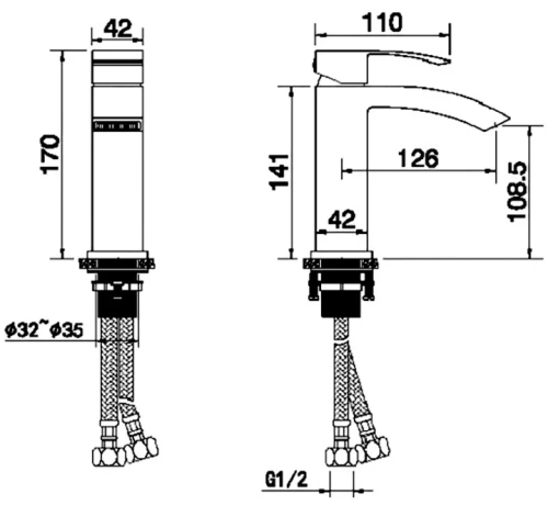 Смеситель Grocenberg GB2007NK на раковину никель - фото 4