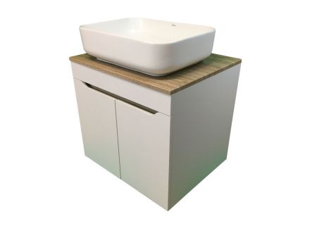 Тумба с раковиной Sintesi STL.W7024_SIN-LVB-APP-409WM 60х60 подвесная цвет коричневый