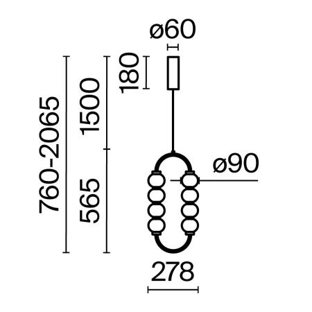 Светильник подвесной Maytoni Amulet Modern MOD555PL-L11G3K