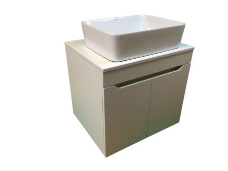 Тумба с раковиной Sintesi STL.W7019_SIN-LVB-APP-401 60х60 подвесная цвет белый