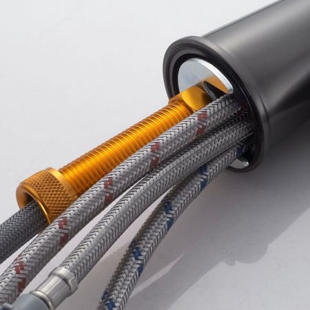 Смеситель для кухни Shevanik S363T на мойку оружейная сталь