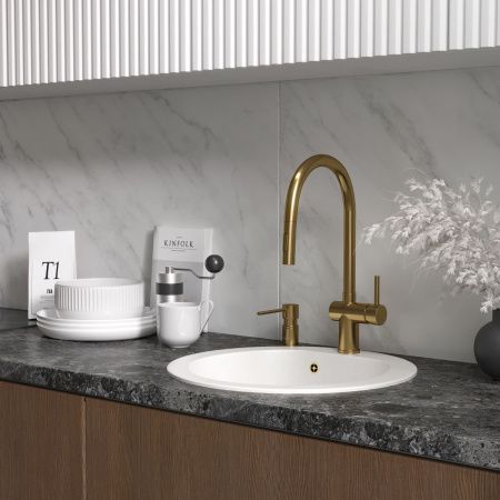 Смеситель для кухни Reflexion Lago RX9904GD на мойку золото