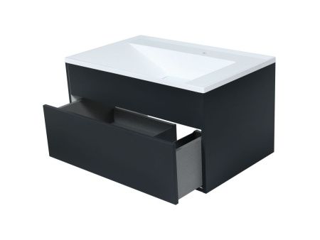 Тумба с раковиной Uperwood Lotus Premium 39340207461 80х50 цвет черный