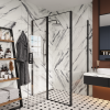 Душевой уголок Cerutti SPA VICTORIA120B 120х90 стекло прозрачное профиль черный без поддона