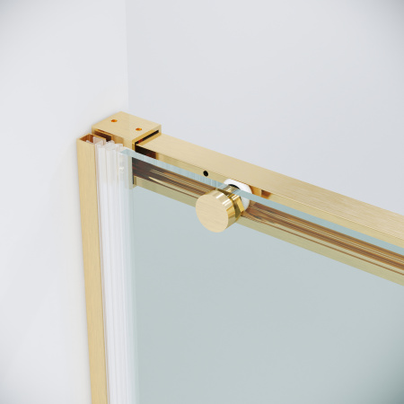 Душевая дверь Grossman Galaxy 100.K33.01.140.32.00 140х195 стекло прозрачное профиль золото глянцевое