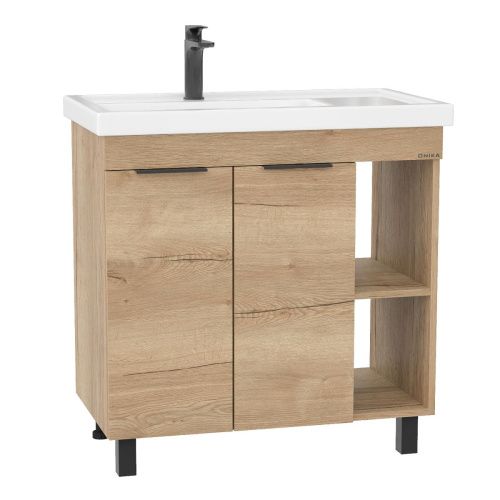 Тумба под раковину Onika Легран 108063 80х40 напольная цвет коричневый