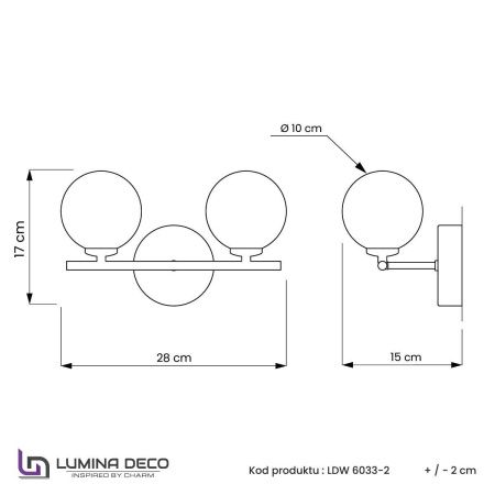 Бра Lumina Deco Marsiada (Марсиада) LDW 6033-2 MD