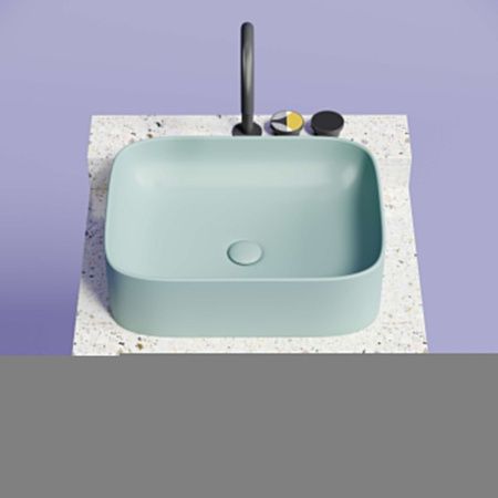 Раковина из сантехнического фарфора Ceramica Nova ELEMENT CN6052MLG 50х40 накладная цвет зеленый без отверстий под смеситель