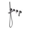 Смеситель для ванны и душа Raglo R07 R07.32.09 встраиваемый в стену графит