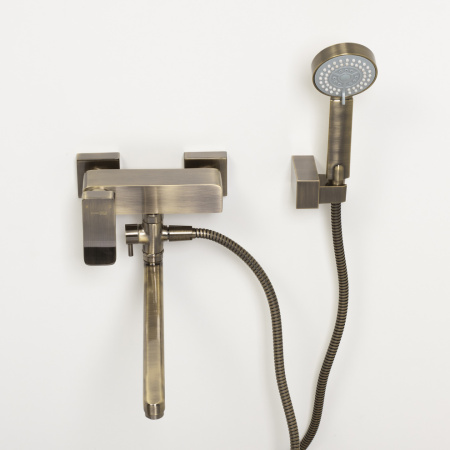 Смеситель для ванны WasserKRAFT Exter 1600 1602L настенный бронза