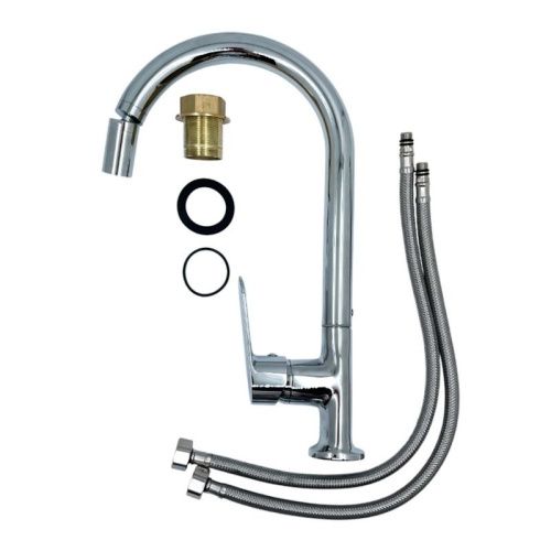 Смеситель для кухни Voda Shore SHR519AR на мойку хром - фото 4