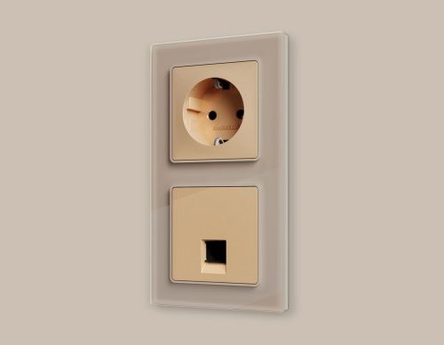 Комплект механизма компьютерной розетки RJ-45 экранированной с автоматической защитной шторкой Ambrella Volt MA MA612005 - фото 2