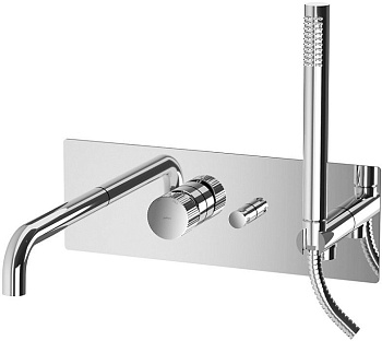 Смеситель для ванны с душем Paffoni Jo JO001CR встраиваемый в стену хром без термостата