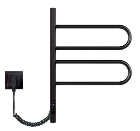 Полотенцесушитель Vincea VTD-1R1CBE 43х59 электрический черный