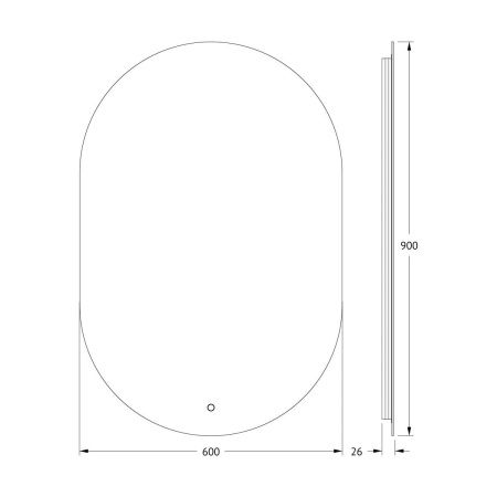 Зеркало с подсветкой Defesto OPTI DF 2915S 60х90 подвесное