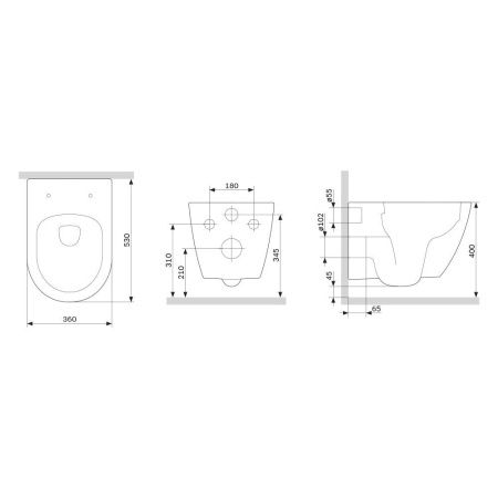 Унитаз подвесной Damixa Apollo DX22C1700SC белый с сиденьем микролифт безободковый каскадный смыв