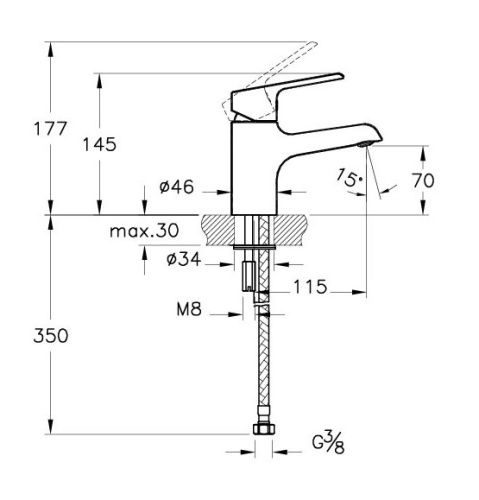Комплект смесителей Vitra AXE S A49152EXP настенный хром - фото 4